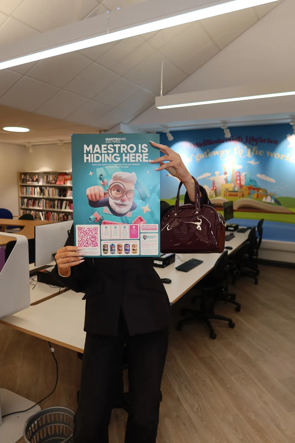 Find Maestro poster inside Hemlington Community Hub and Library